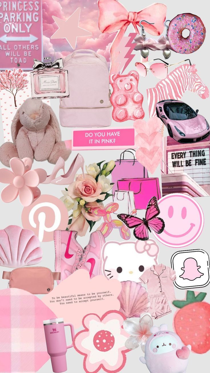 736x1308 Cute Pink Stuff Wallpaper