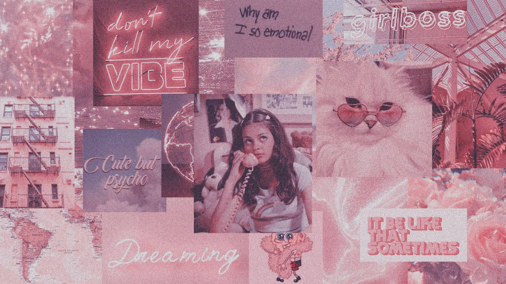 1920x1080 Download Girly Pink Aesthetic Stuff Collage Wallpaper