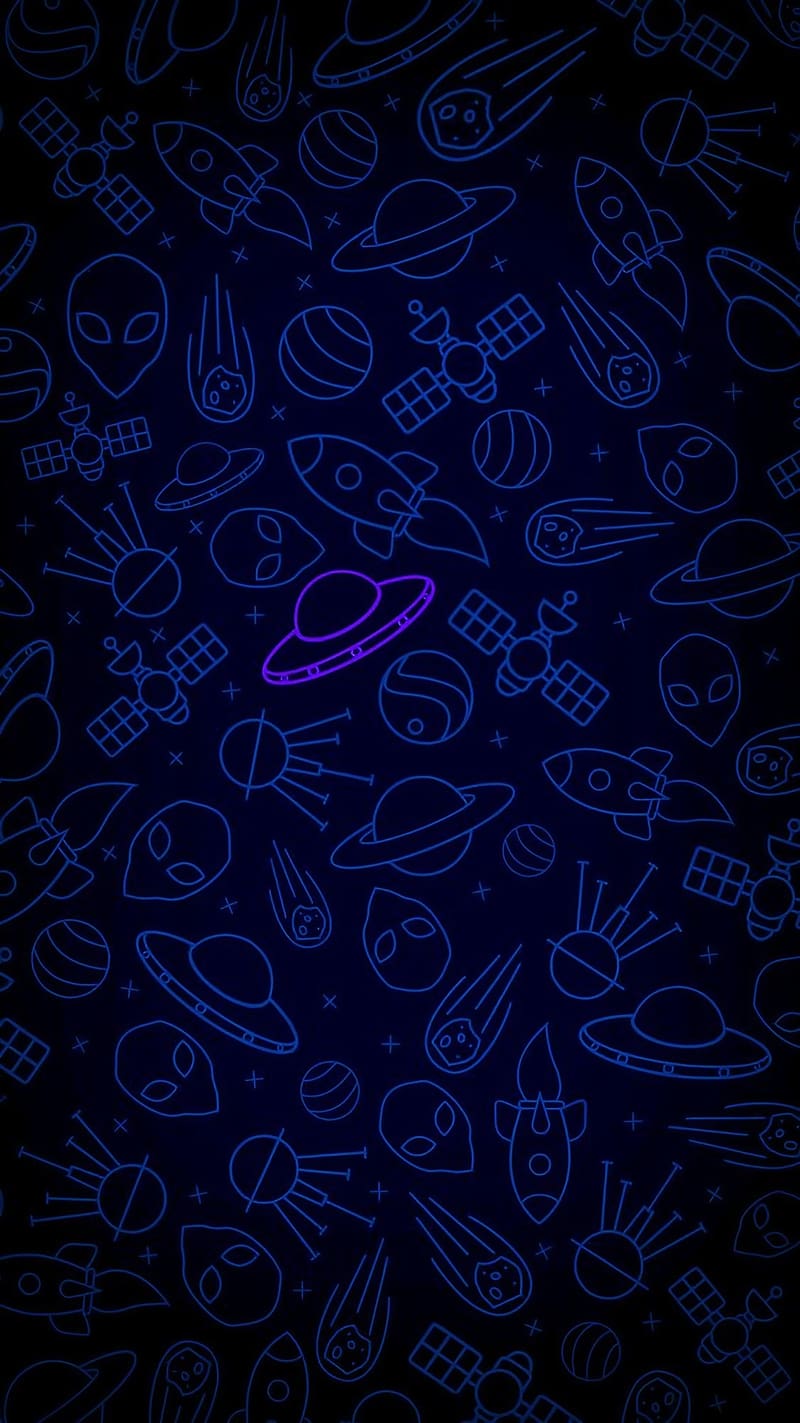 800x1423 HD neon doodle wallpaper