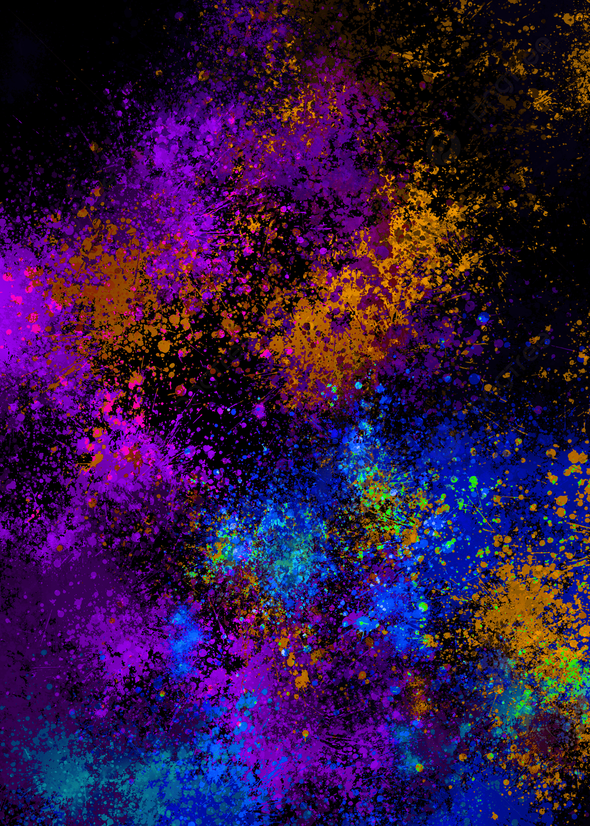 1200x1680 Neon Color Spray Spots Abstract Doodle Background Wallpaper Image For Free Download