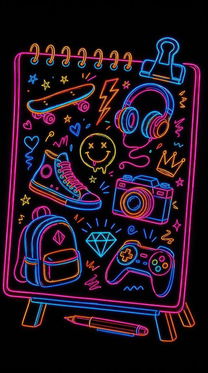 800x1434 Neon Background Wallpaper