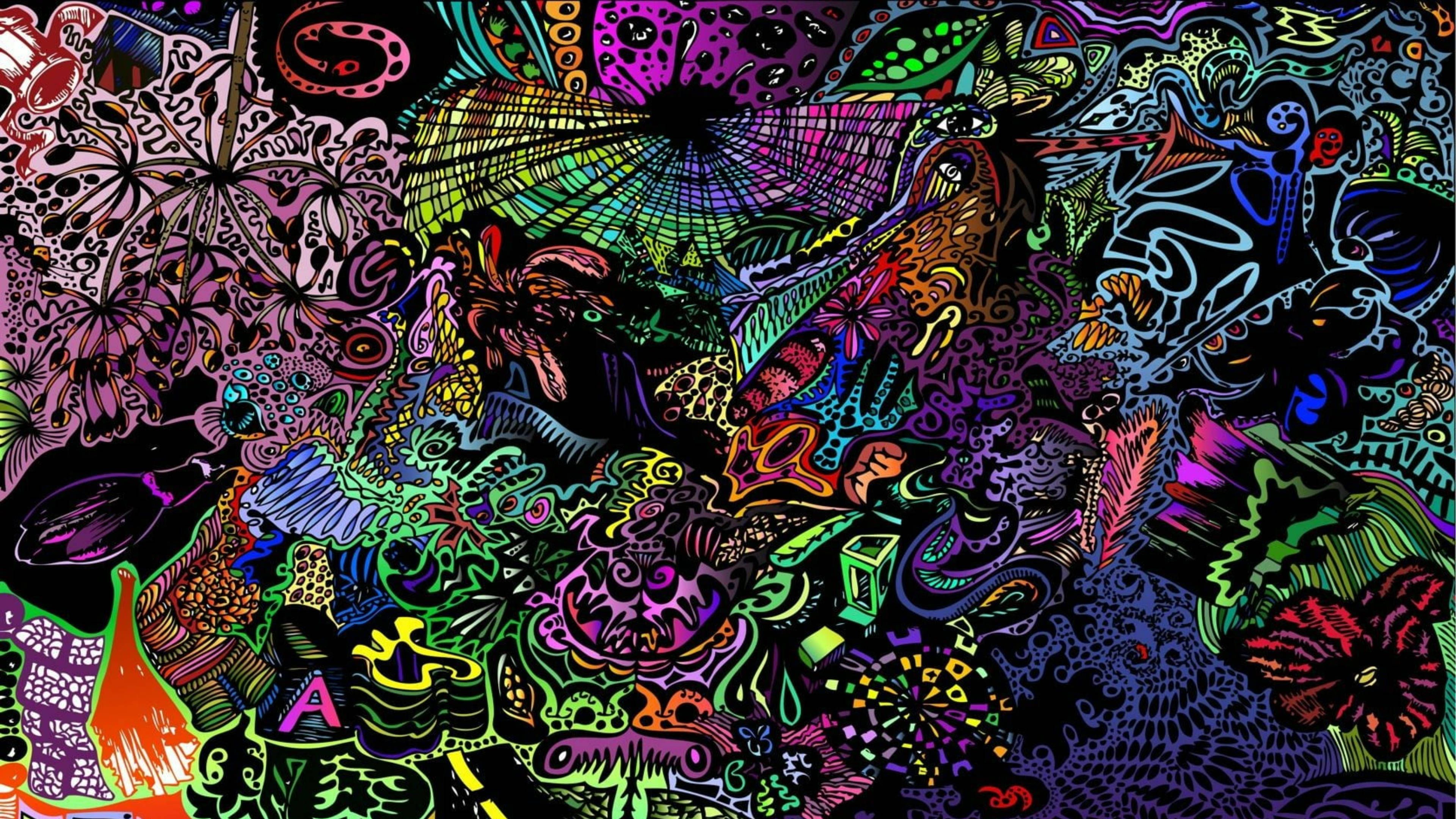 3840x2160 Download Doodle Digital Surrealism Art Wallpaper