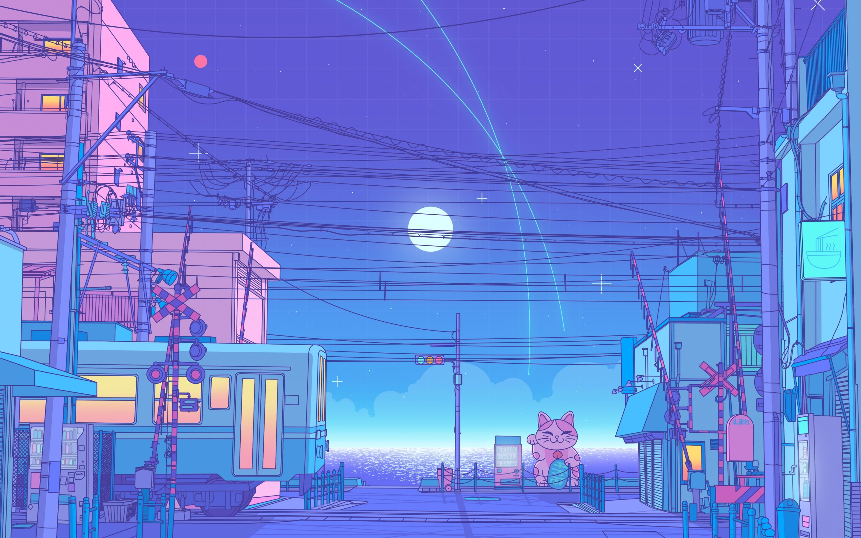 2880x1800 Lofi Wallpaper 4K, Japanese, Synthwave, Vaporwave