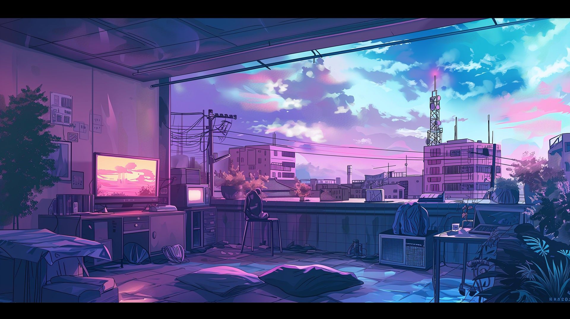 1920x1077 Lofi Wallpaper for Your Cozy Study