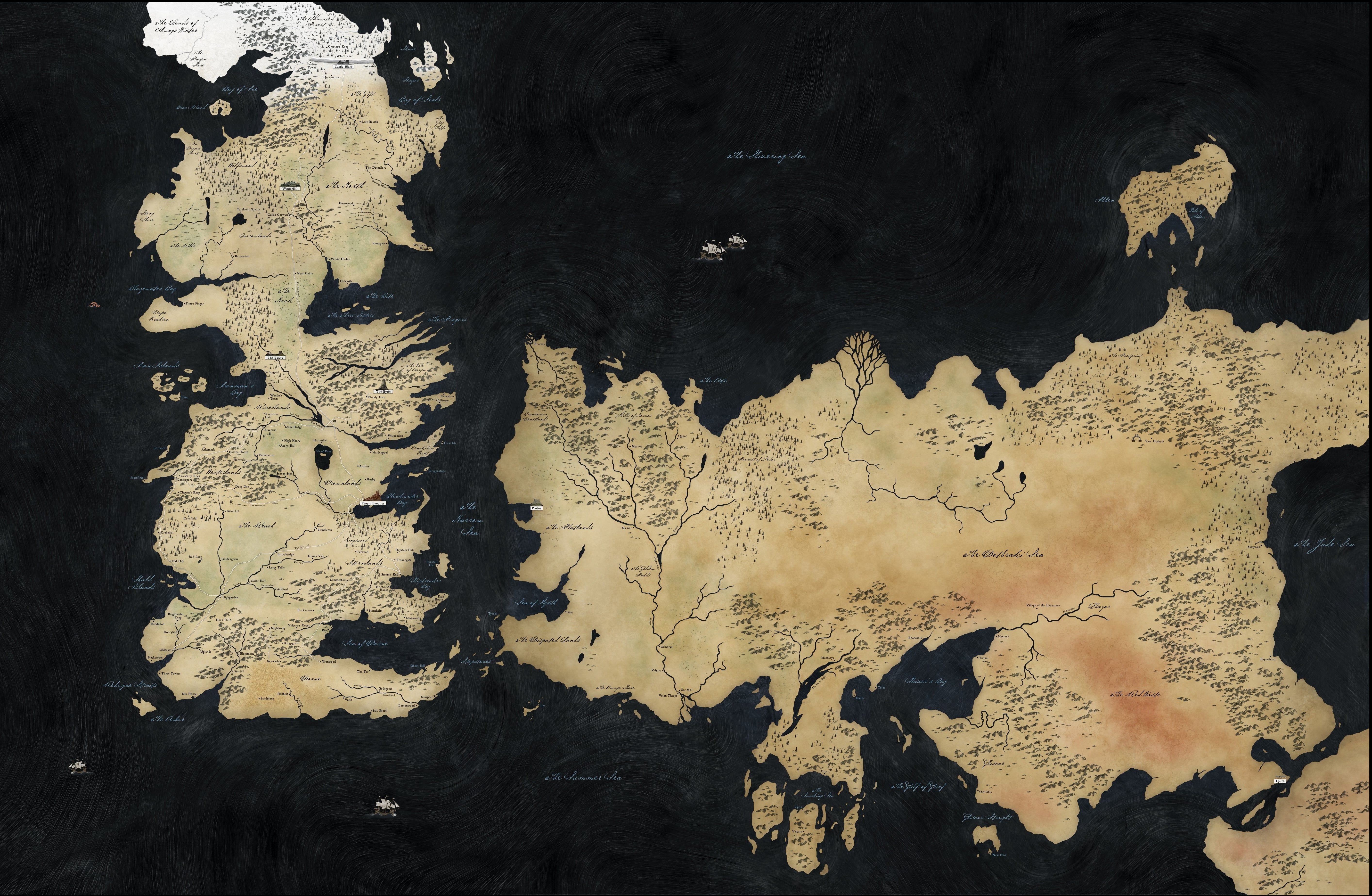 5656x3693 Game Of Thrones World Map [5656 x 3693]