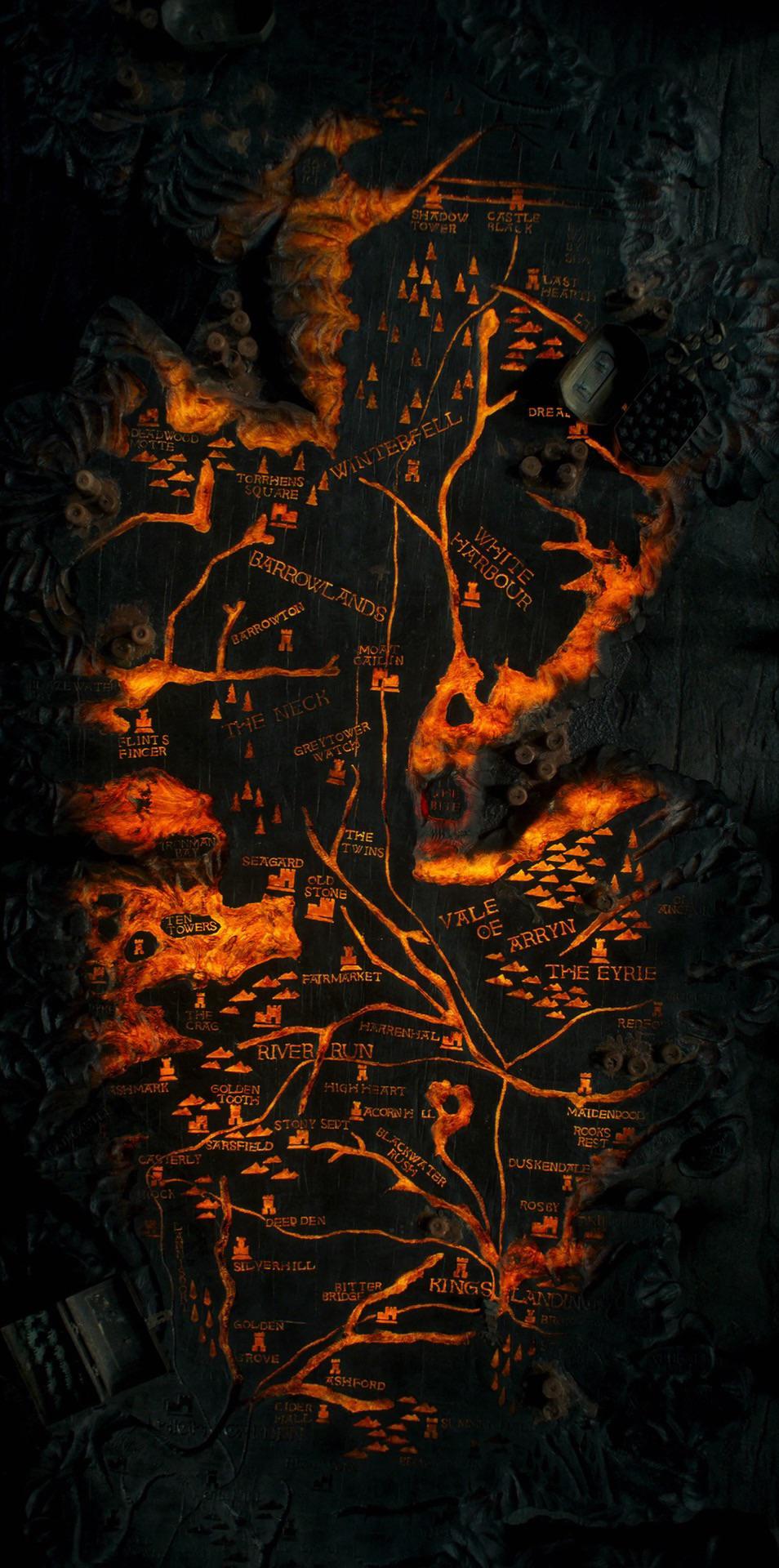 954x1920 Westeros map wallpaper from Hot D Season 1 Episode 10