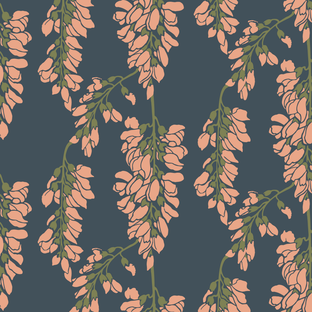 1080x1080 Blue Wallpaper by Mitchell Black, The Nomad Collection, Repeat 13.1 inches