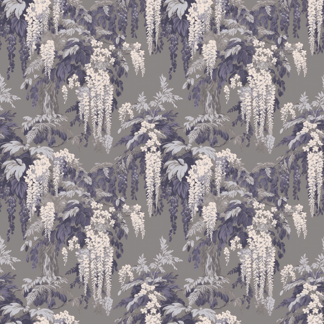 1048x1048 Blue Moon Wisteria Wallpaper. Moody Botanical Design. Huggleberry Hill Peel And Stick / 9 Ft