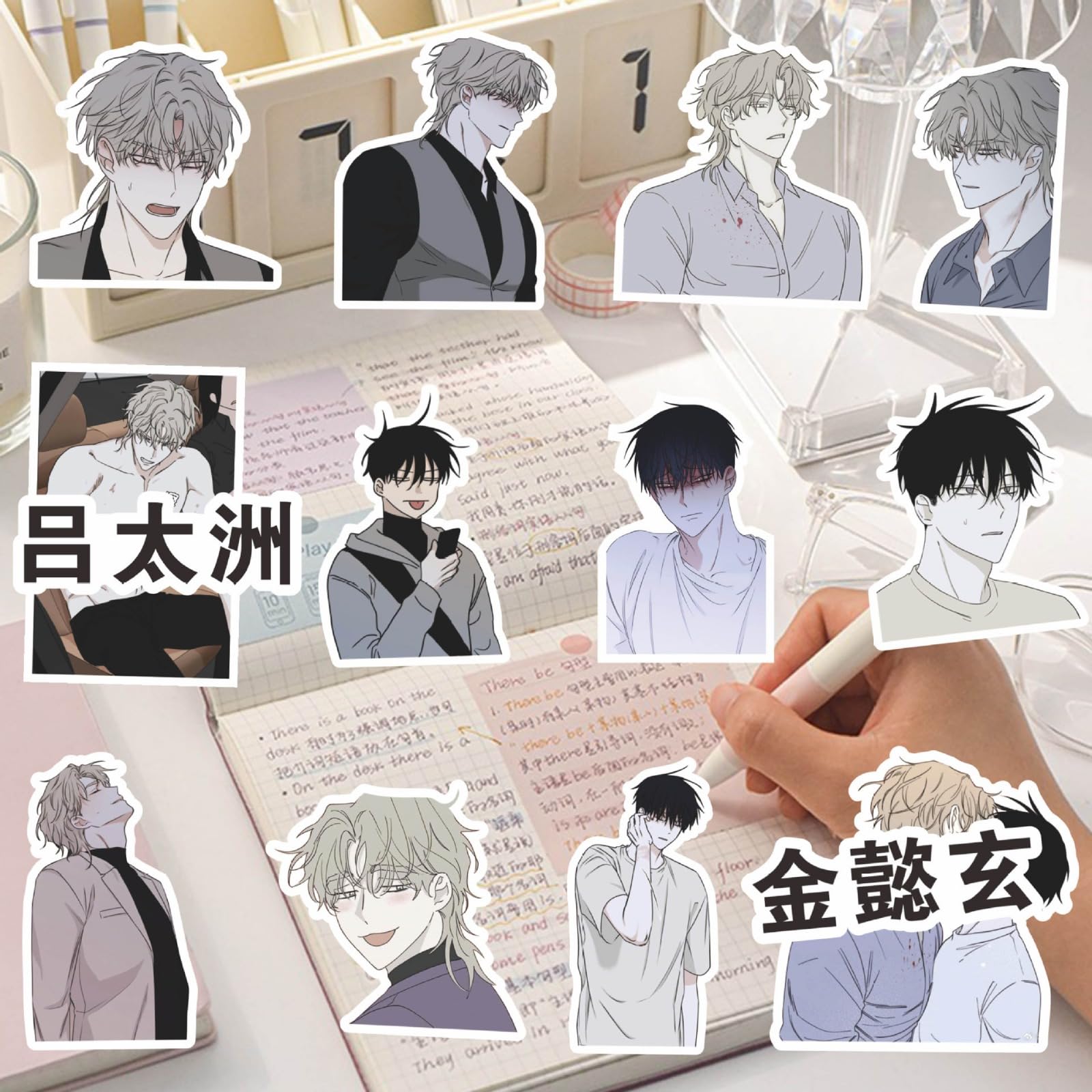 1600x1600 70Pcs Painter of The Night Manga Sticker Yeon SeungHo Baek Nakyum Korean BL Manwha Stickers Cute Laptop Case DIY Decor Gift : Amazon.sg: Electronics