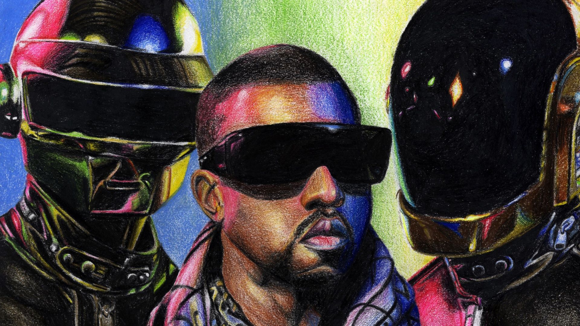 1920x1080 Daft Punk vs. Kanye West 4K UHD Wallpaper for UltraHD Desktop and TV : Widescreen and UltraWide Display : Smartphone and Tablet Devices