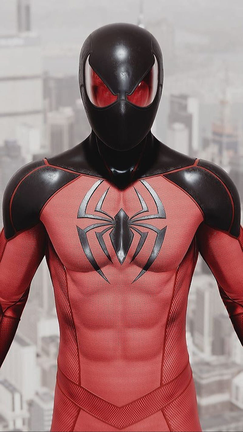 800x1422 Spiderman, film, hero, marvel, movie, red, spider, super hero, HD phone wallpaper