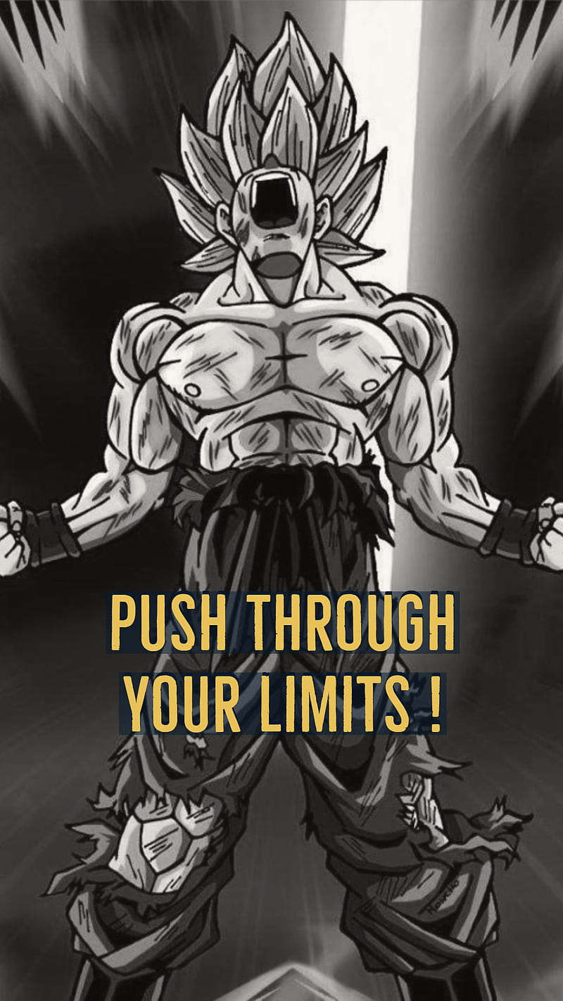 800x1422 Limits, anime, courage, dragon ball z, motivation, strength, HD phone wallpaper