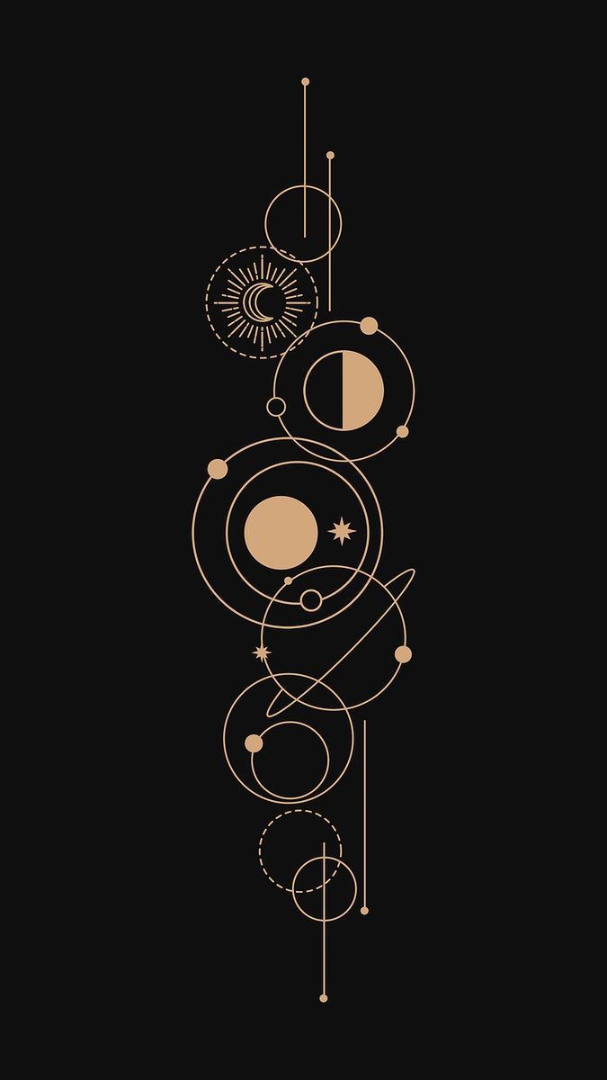 675x1200 Download premium vector of Boho phone wallpaper, black celestial design, high resolution background vector by ton about iphone wallpaper dark, boho wallpaper iphone, minimalist iphone wallpaper, dark boho, and galaxy gold mobile