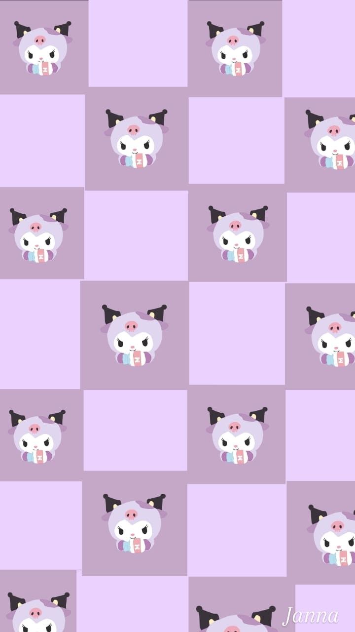 720x1280 KUROMI PATTERNED WALLPAPERS