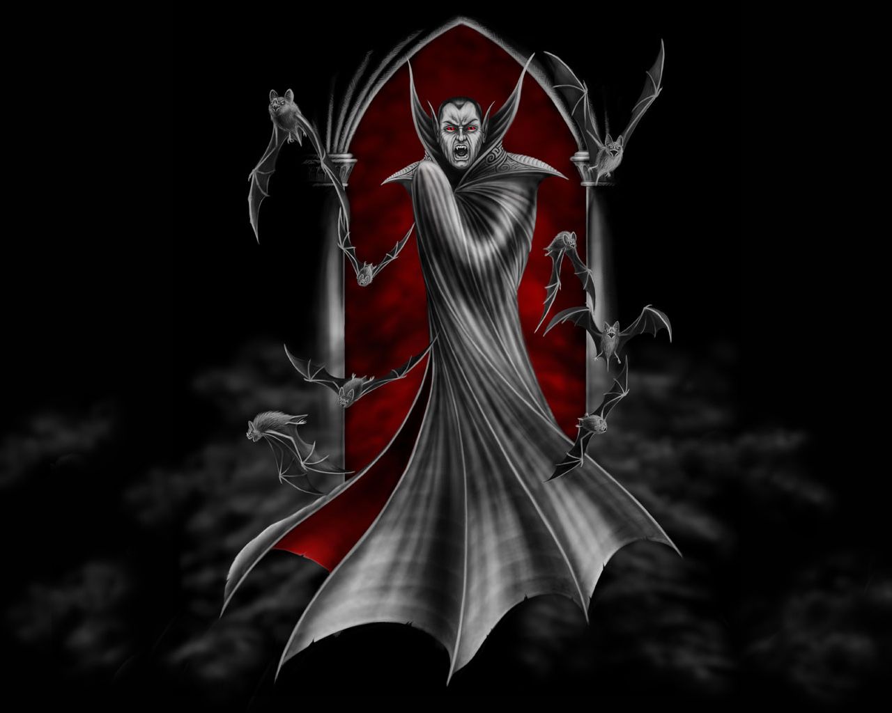 1280x1024 Vampire Bat Wallpaper