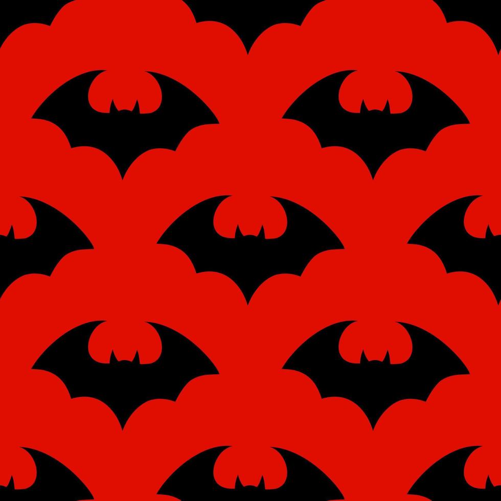 980x980 PrintHalloween flying bat. Vampire vector bat. Dark silhouette of bats flying in a flat style. Seamless pattern. Halloween background