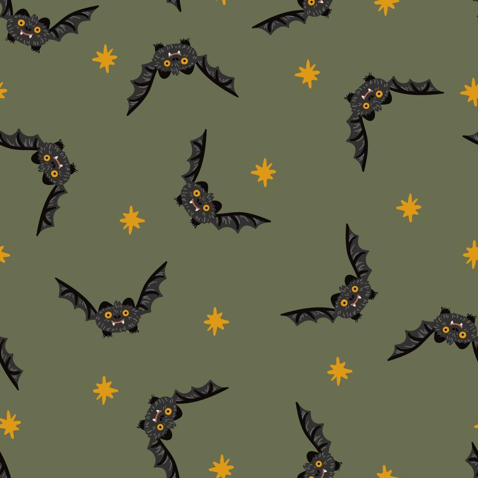980x980 Flying soaring bats vector seamless pattern. Creepy Scary Halloween vampire bats texture for fabric, wallpaper or wrapping paper. Kids print