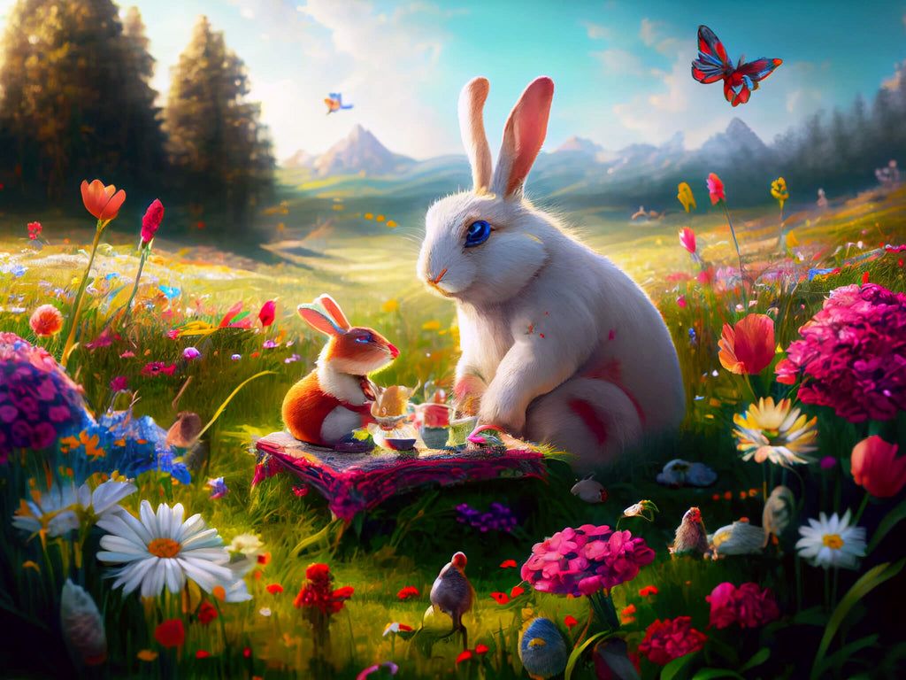 1024x768 Follow The White Rabbit Flash Sale. Official Paint With Diamonds®. Premium Diamond Art Kits