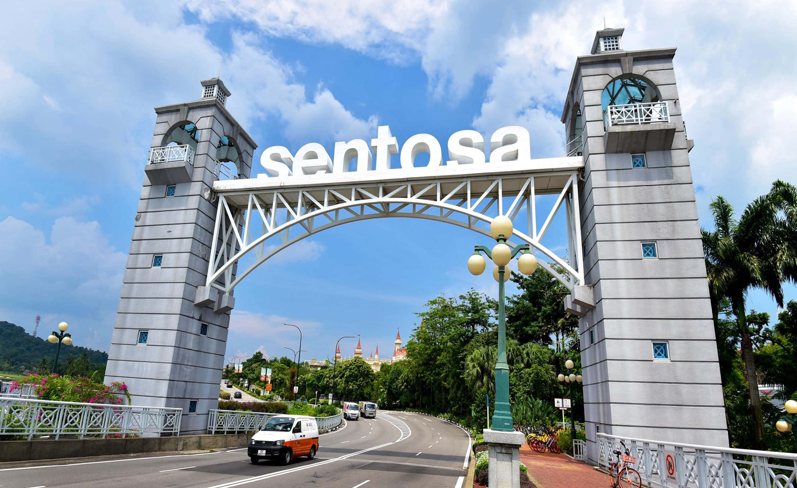 2560x1569 Download Sentosa Island Gateway Arch Wallpaper