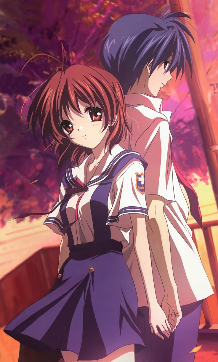 736x1221 HD wallpaper: clannad, furukawa, nagisa, okazaki, tomoya