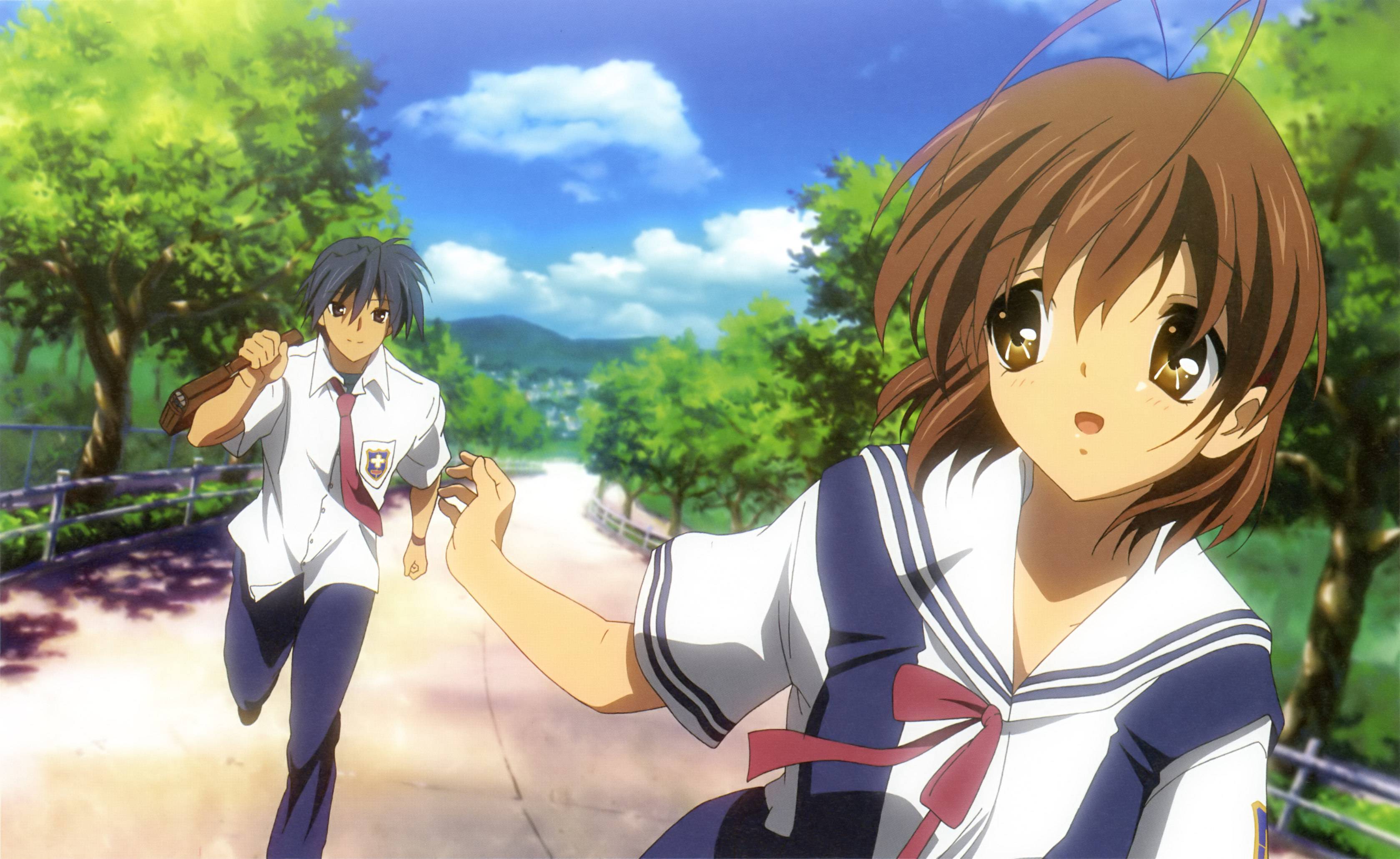 3358x2060 Desktop wallpaper: Anime, Clannad, Nagisa Furukawa, Tomoya Okazaki 4K free download for PC. 797619