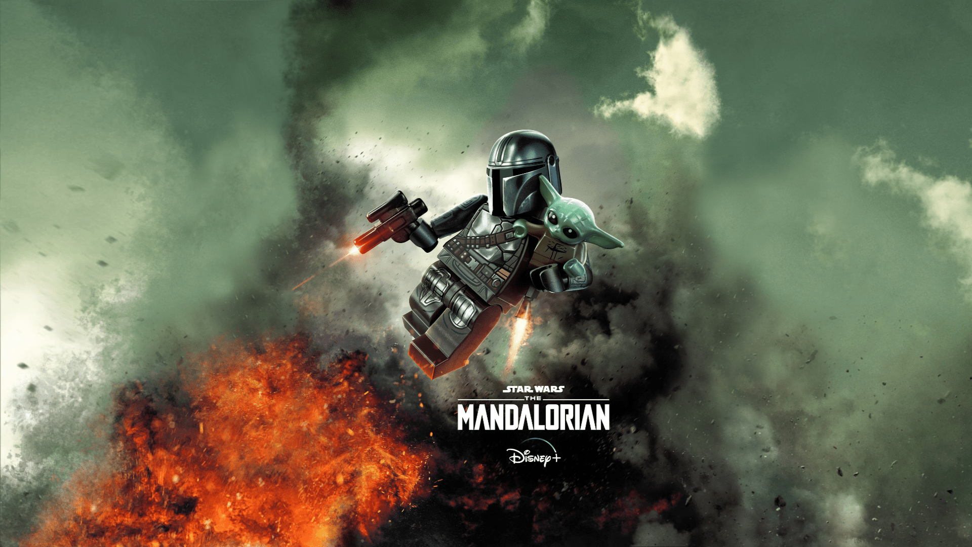 1920x1080 I took the portrait Lego Star Wars Mando poster and made it into a 1920 x 1080 desktop wallpaper version with Affinity Photo