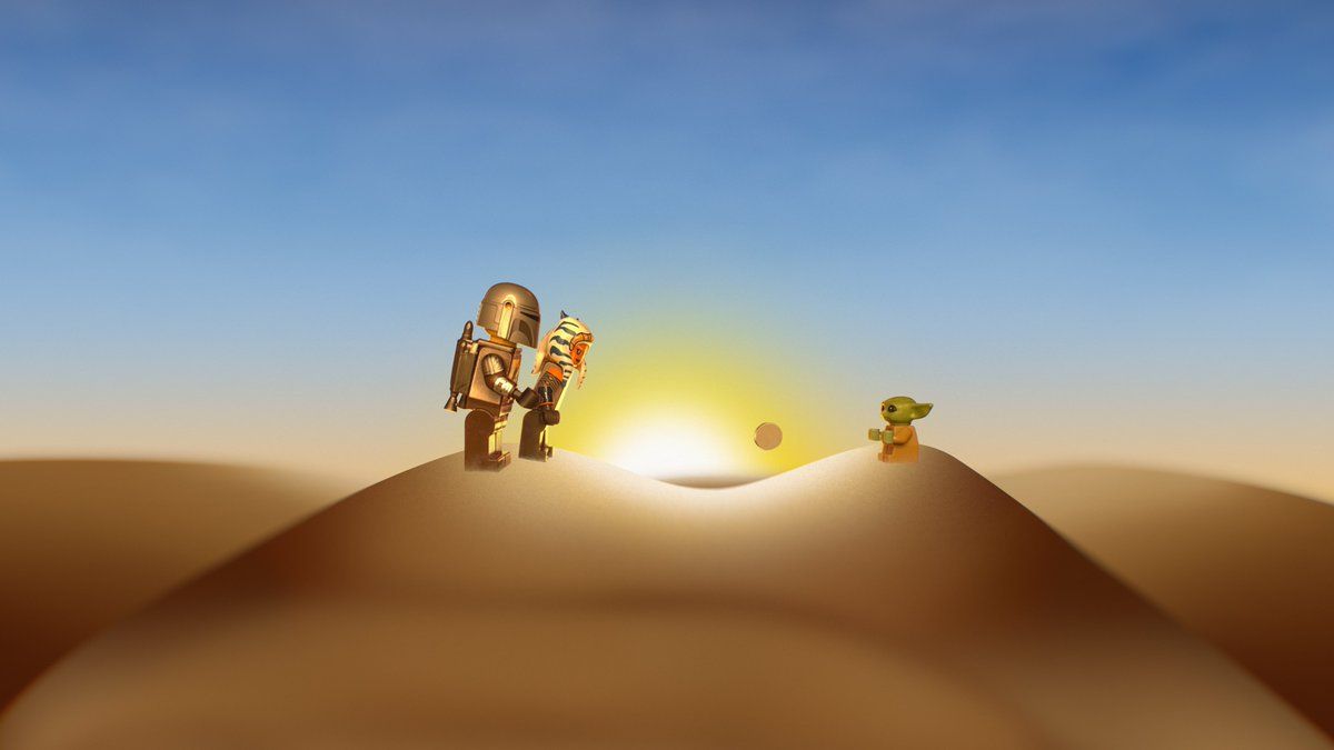 1200x675 Grogu Training #starwars #starwarslego #lego #minifigures #grogu # mandalorian #themandalorian #mando #ahsoka #wallpaper #minimal k #uhd