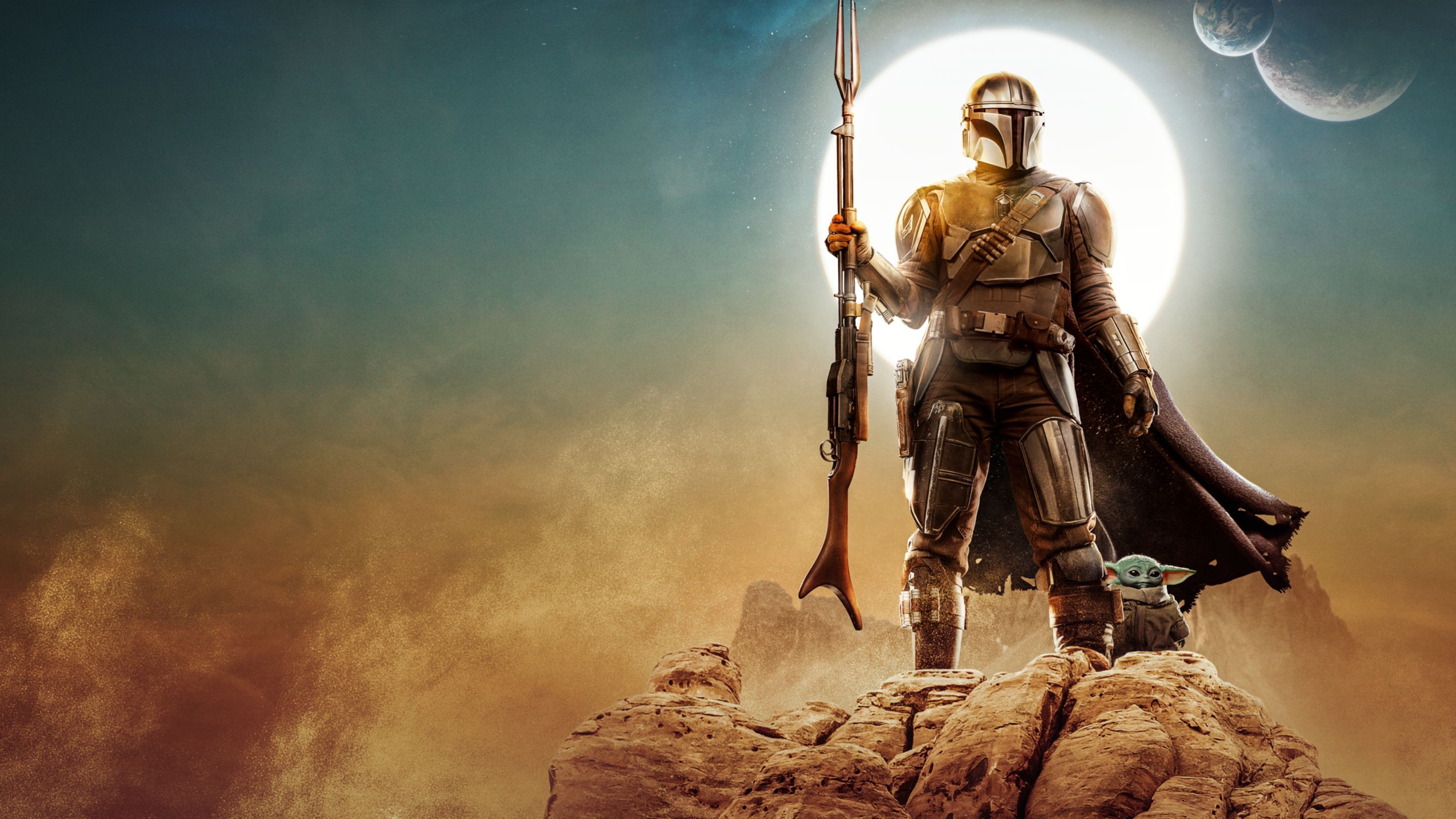 2880x1620 I made a Lego version of the Disney+ Mandalorian cover!
