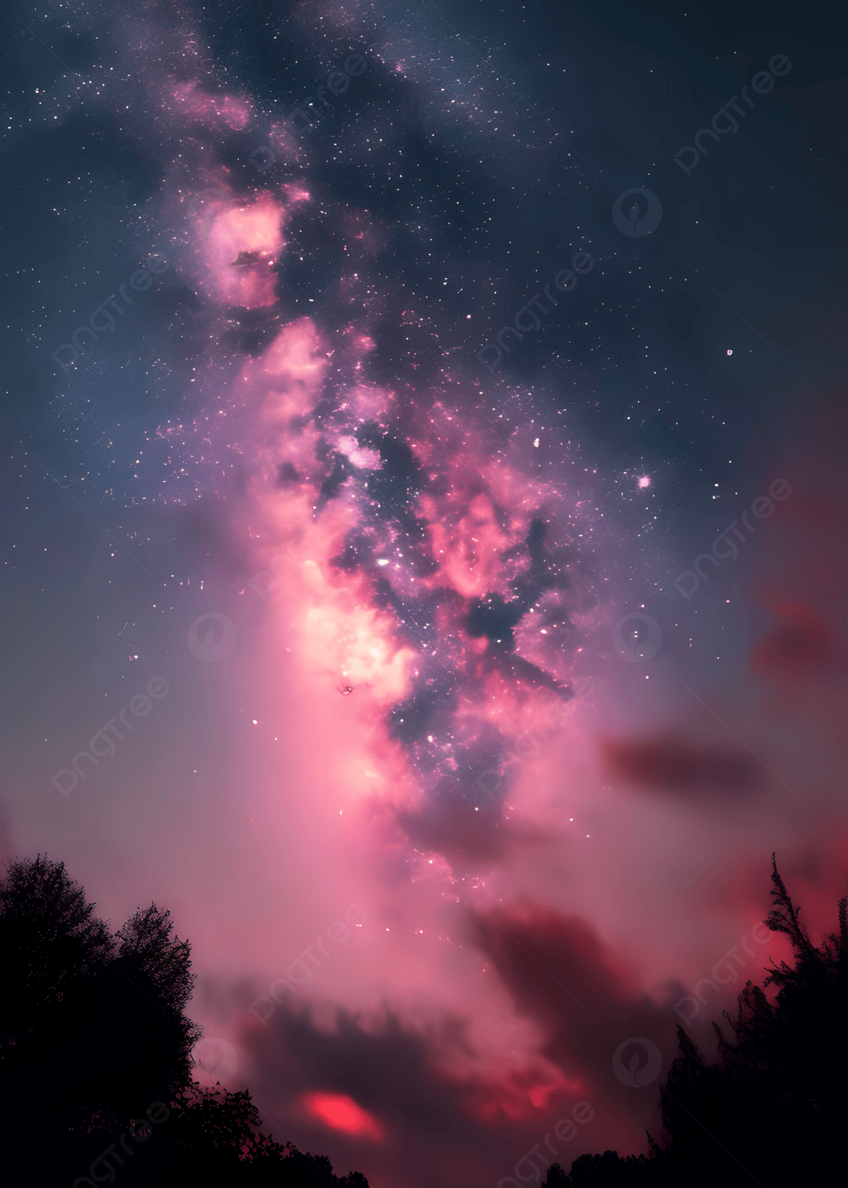 1200x1680 Sky Pink Stars Background Wallpaper Image For Free Download