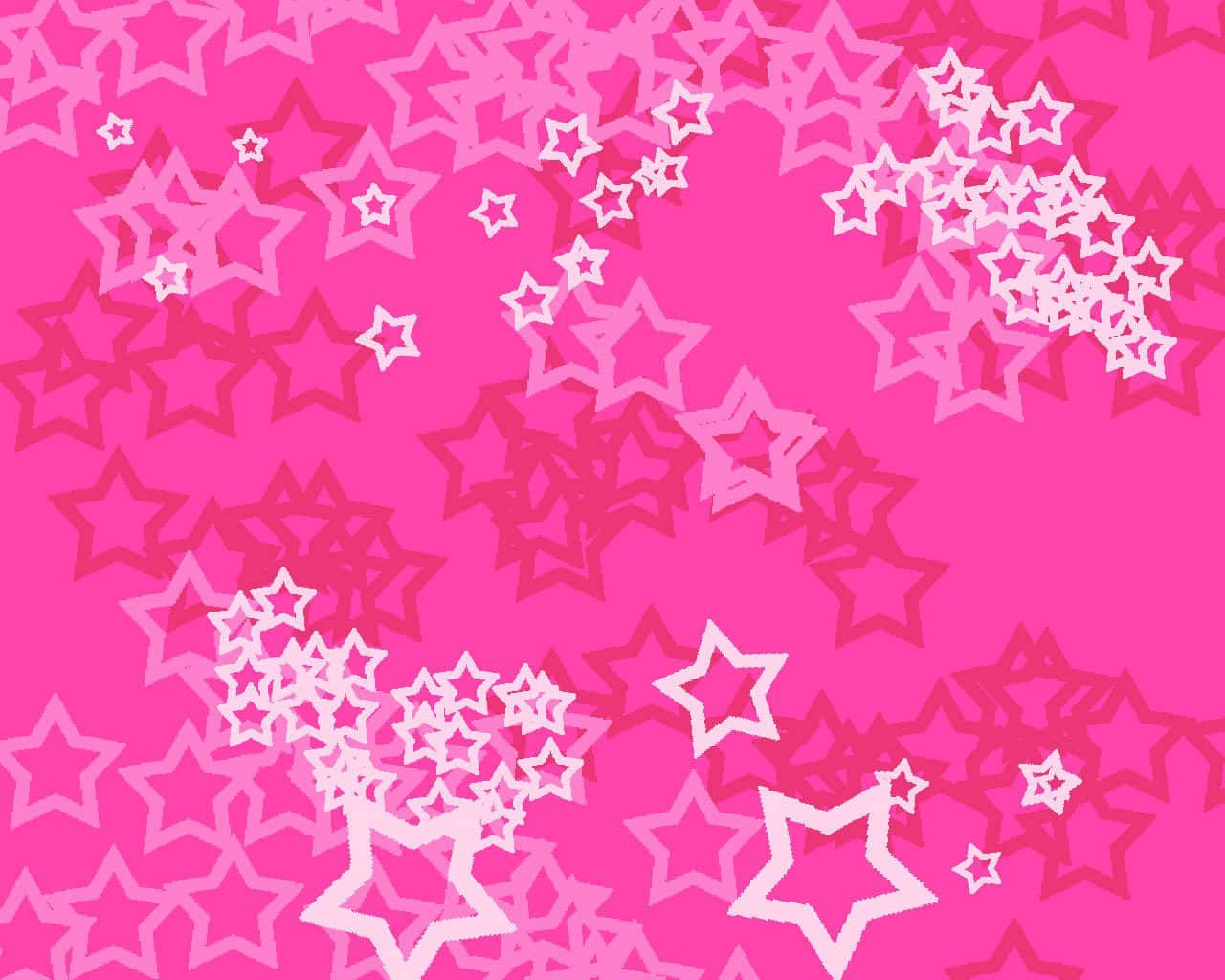1280x1024 Magical Pink Stars In The Night Sky Wallpaper