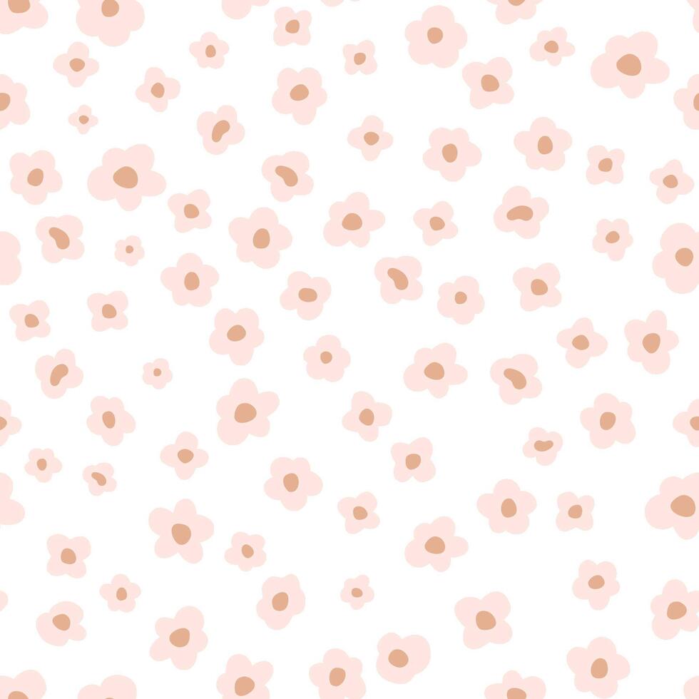 980x980 Pastel tiny flowers pattern. Ester spring floral wallpaper. Vector pink shapes of different small flowers, daisy meadow wildflowers Summer cottagecore repeat background, textile, rustic vintage fabric