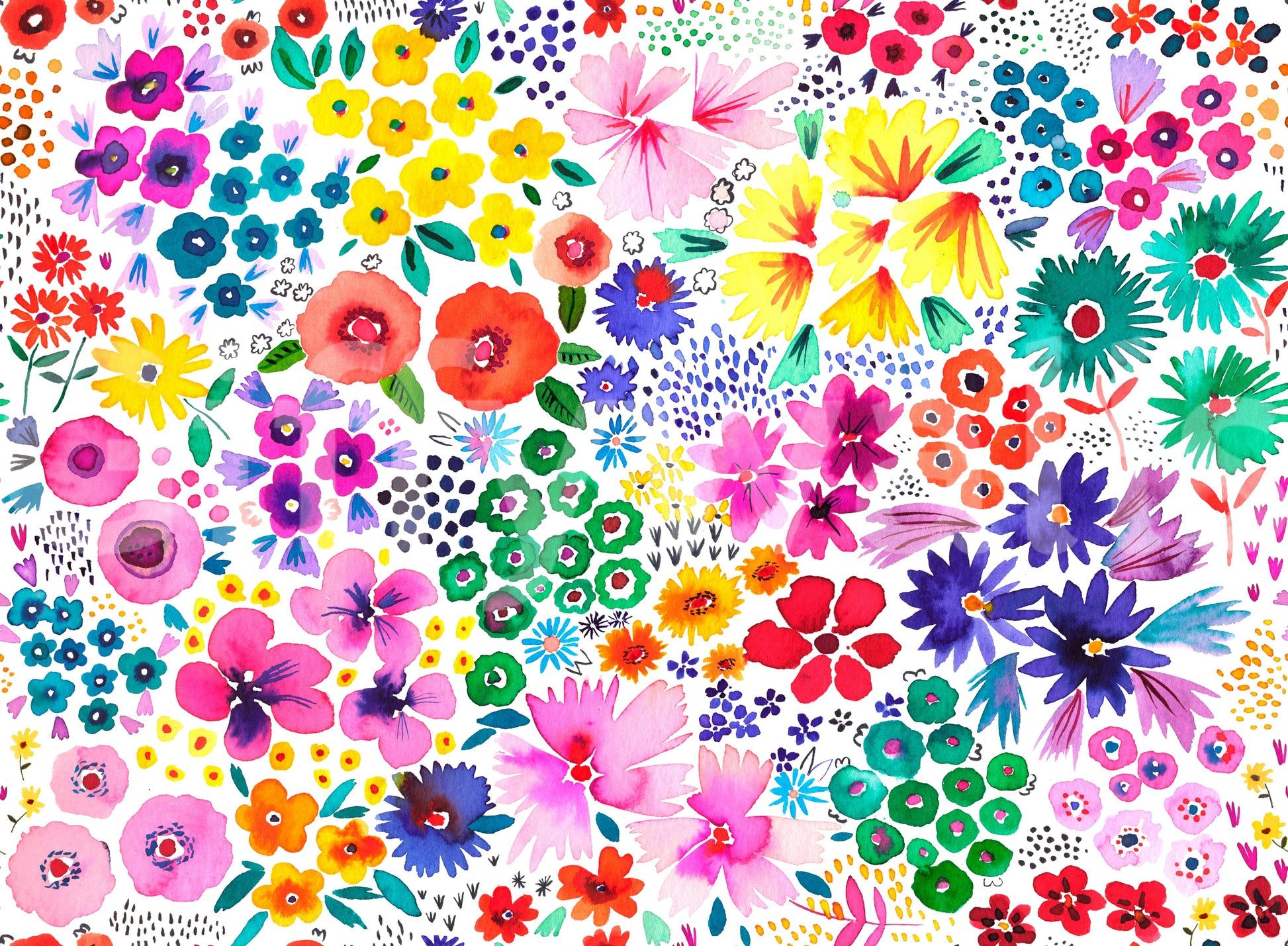 1946x1429 Vintage Floral Wallpaper