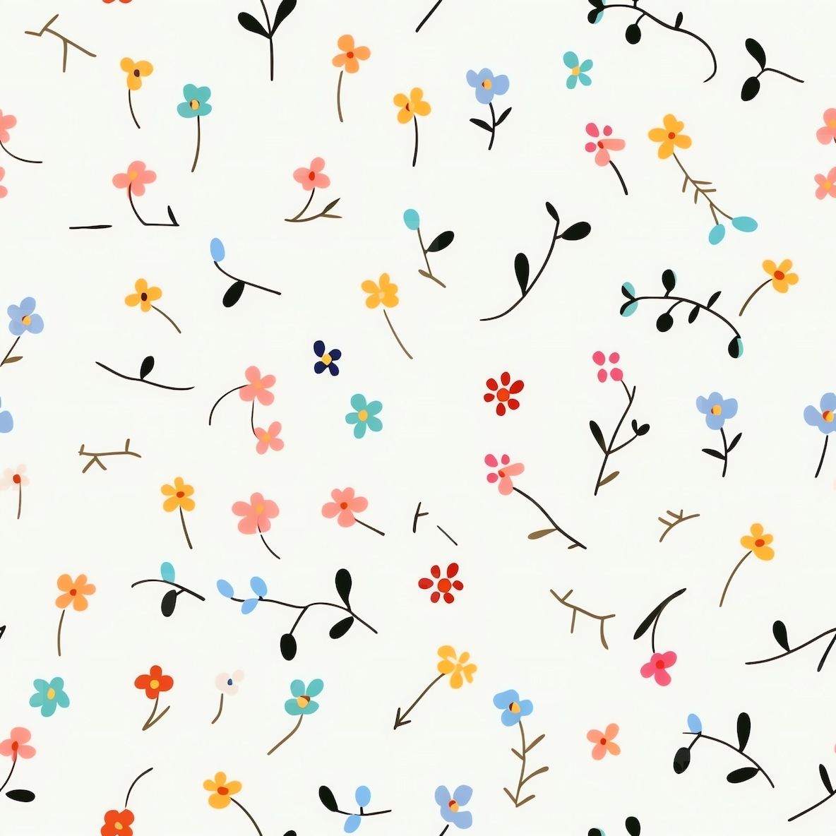 1184x1184 Pattern For Small Flowers Wallpaper Small Flower Pattern