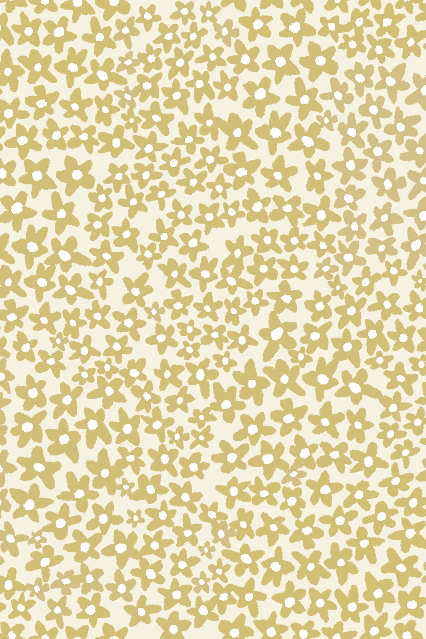 1467x2200 Tiny Flowers- Wallpaper / Goldenrod