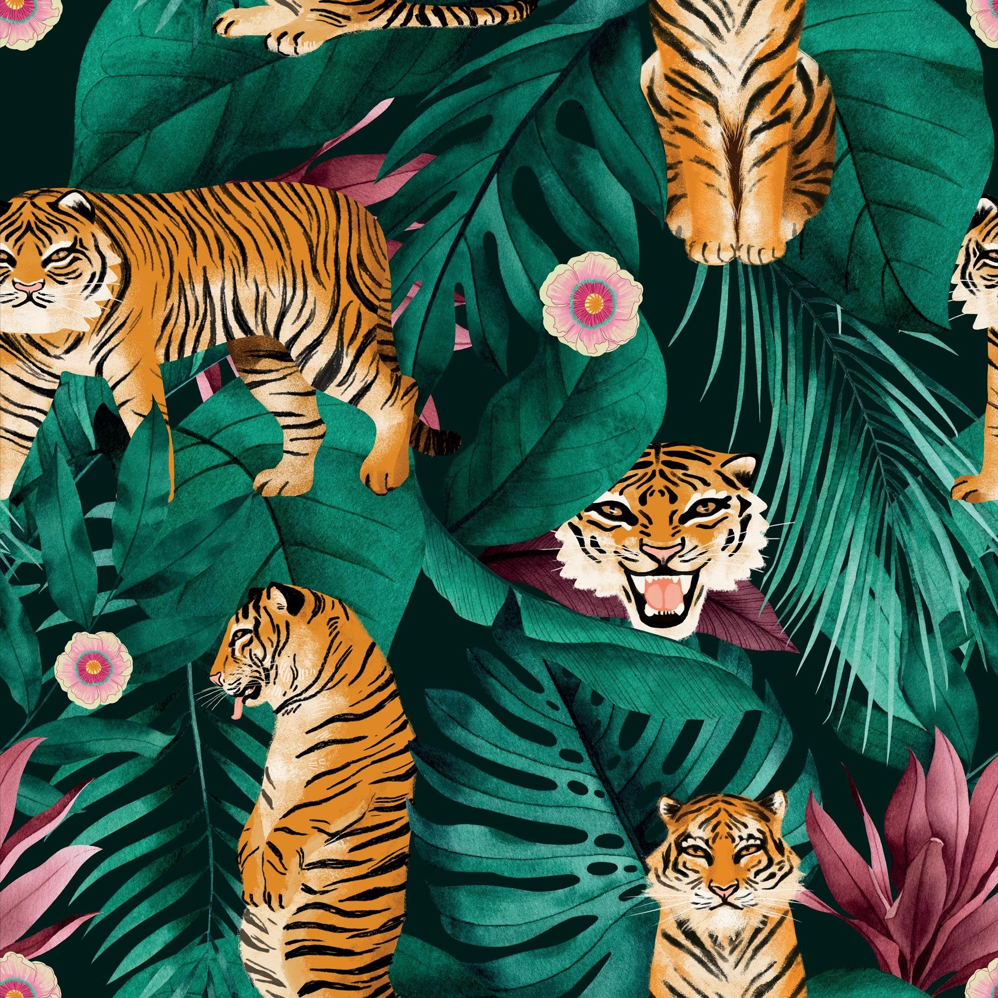 2000x2000 Jungle Is Massive Wallpaper in Jungle Green