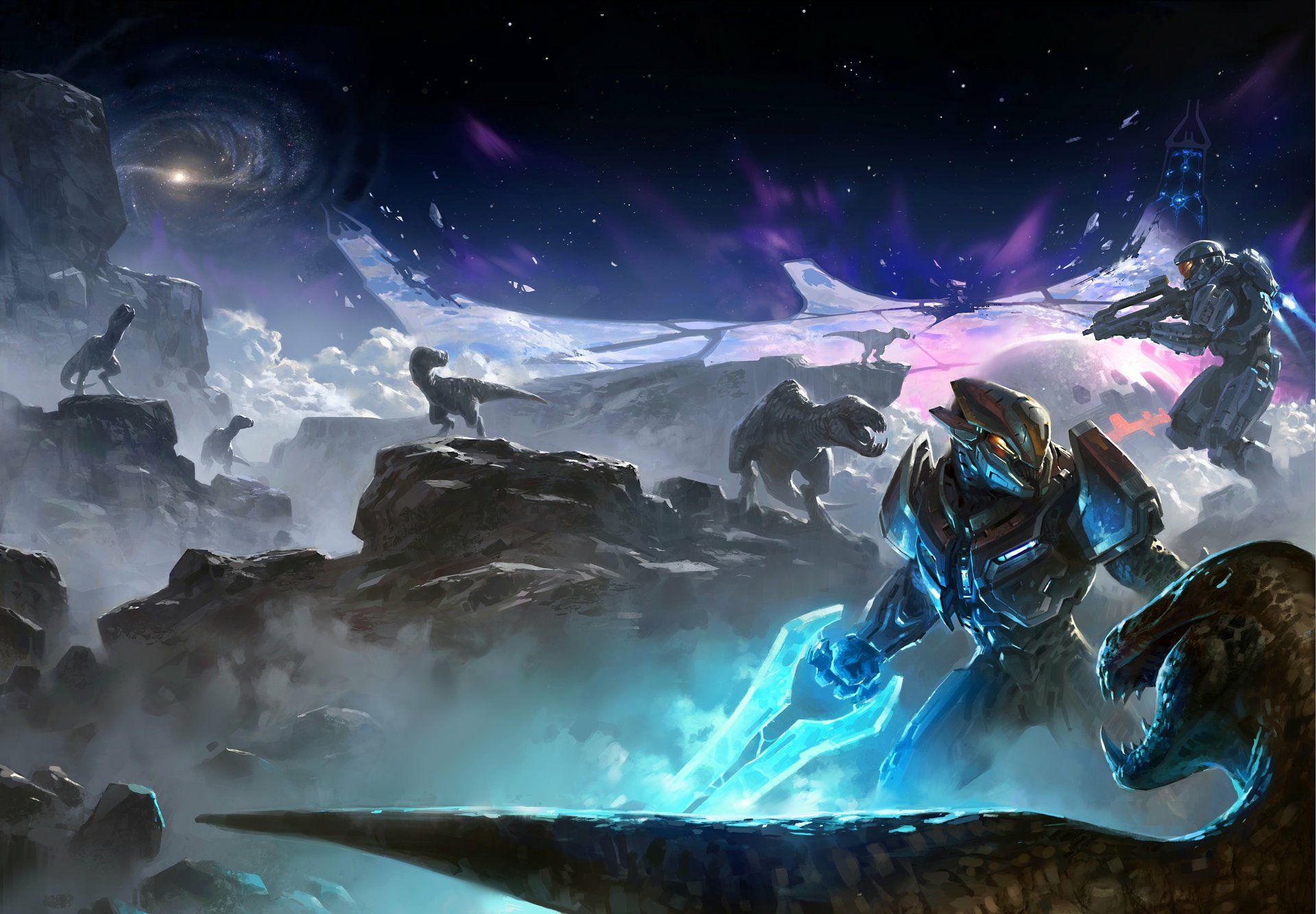 1920x1334 Halo HD Wallpaper: Armored Warrior Creature Ready for Battlex1334
