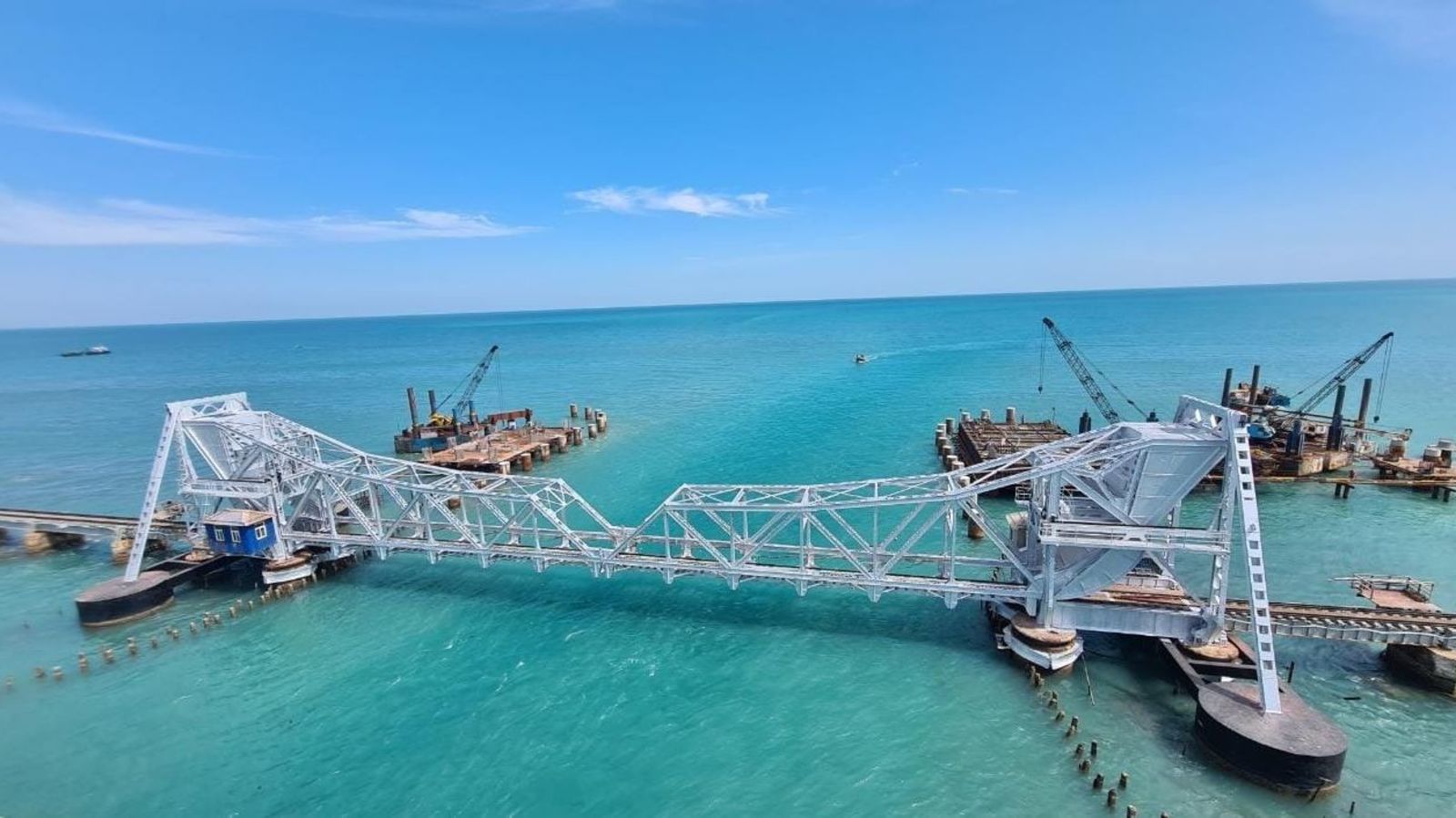 1600x899 In pics: New Pamban Bridge, India's first vertical lift sea bridge