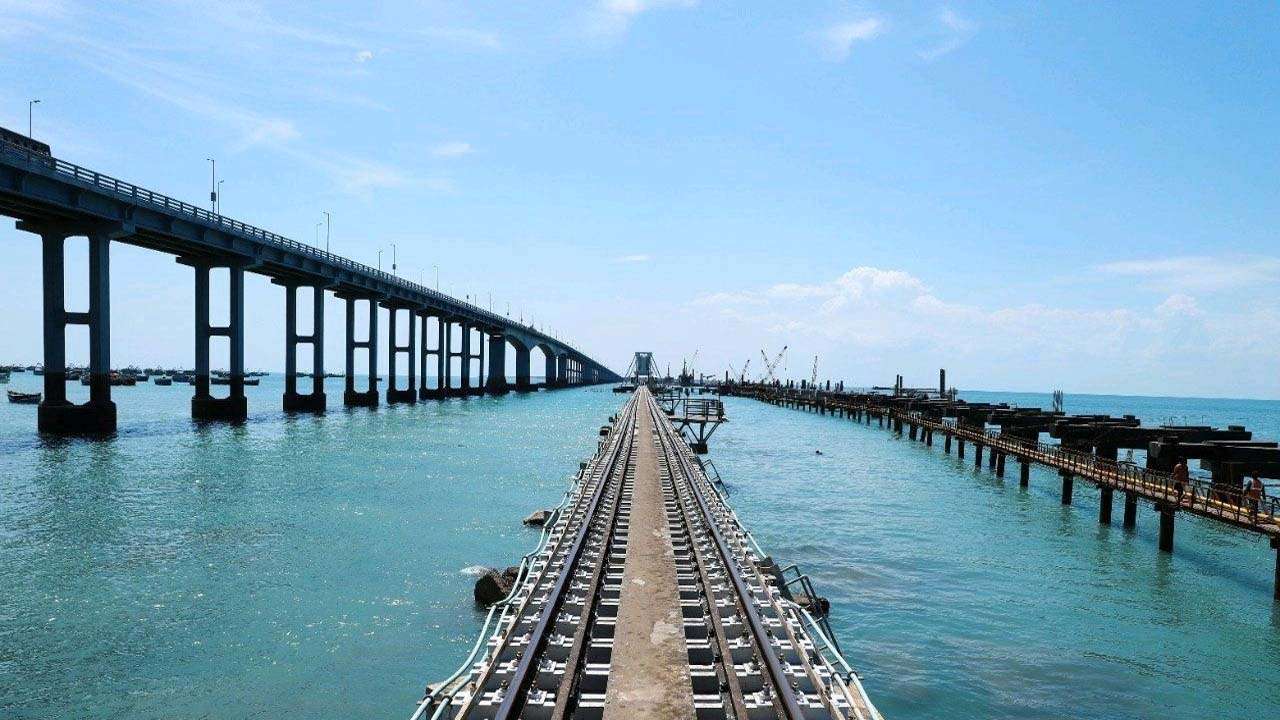 1280x720 Stunning! New Pamban Bridge, India's first vertical lift sea bridge in pics