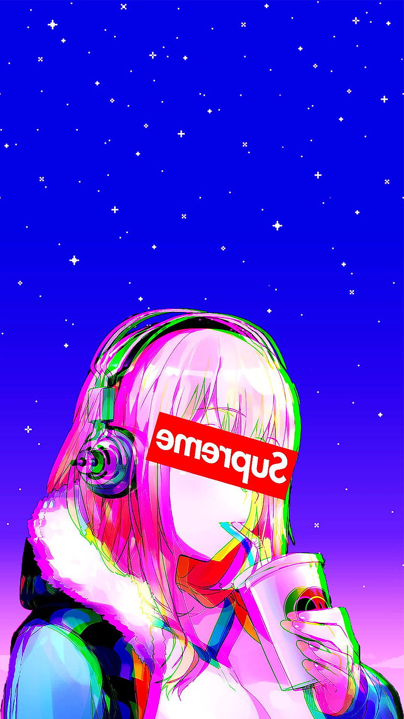 800x1422 Super Sonico, supreme, anime girls, headphones, HD phone wallpaper