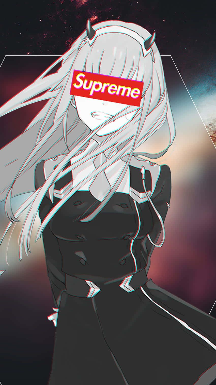 850x1511 Download Supreme Branded Anime Character Wallpaper