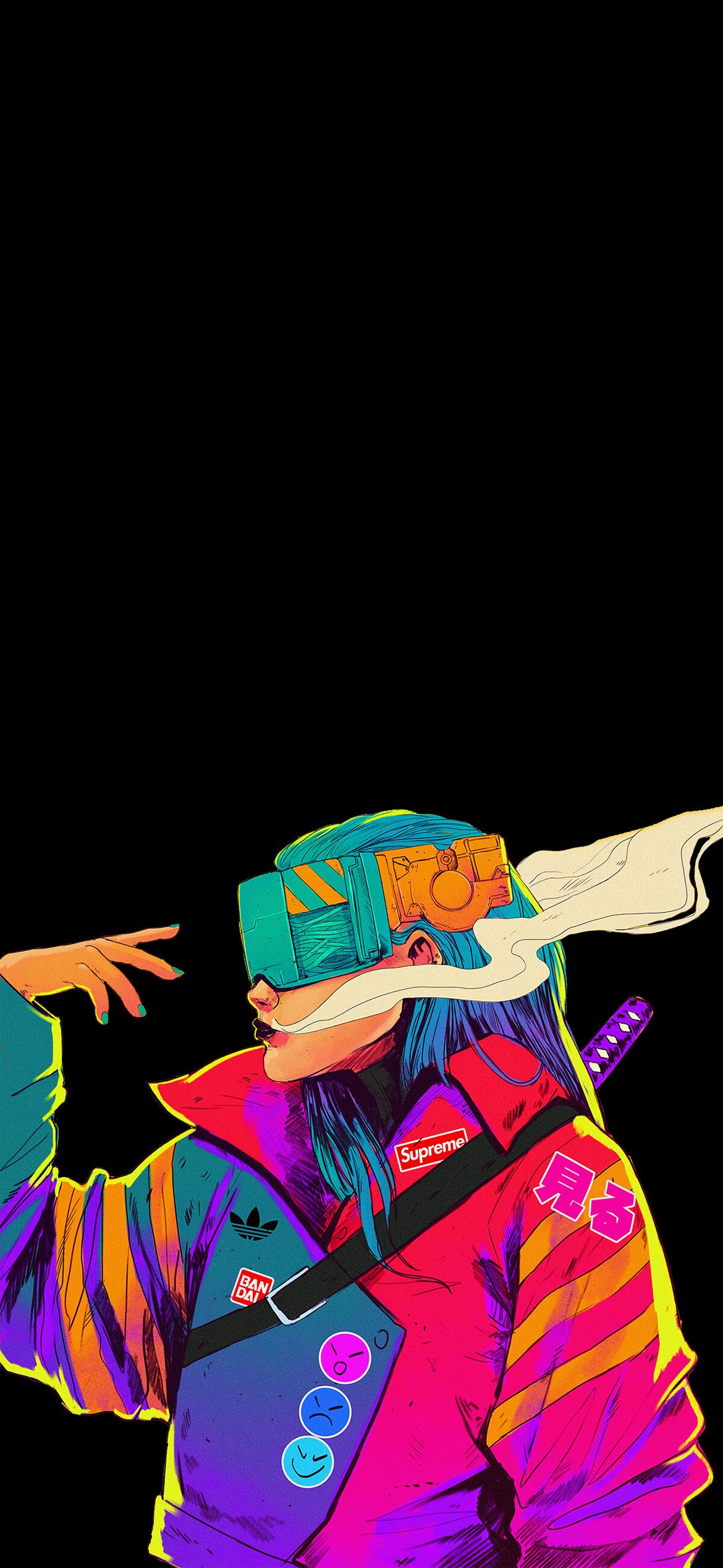 1170x2535 SUPREME CYBERPUNK GIRL WALLPAPER IPHONE 4K Wallpaper. Best 4K Wallpaper for Computers