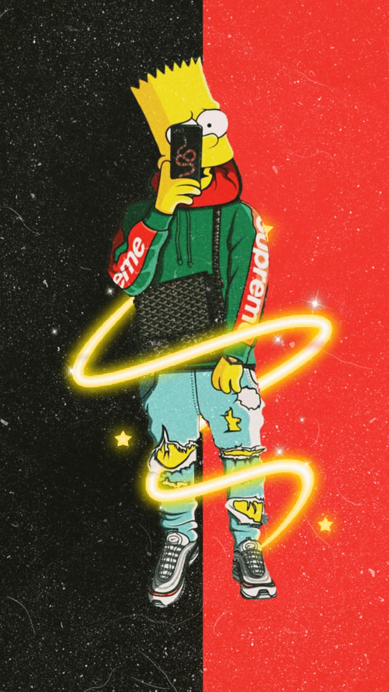 800x1422 Supreme Character Hypebeast Supreme Hypebeast Anime Bape Girl Wallpaper Bape Camo Neon Signs
