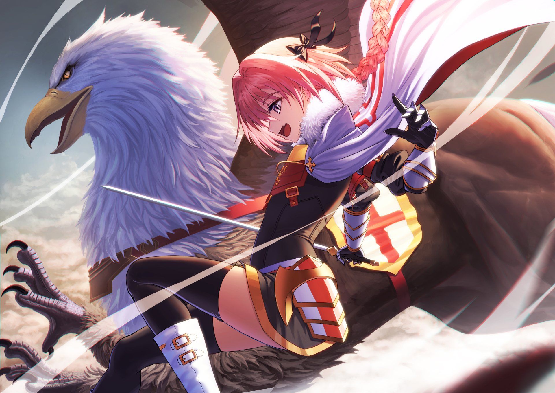 1920x1358 Astolfo Soaring: 4K Fate Apocrypha Anime Wallpaper Supreme By SioNx2894