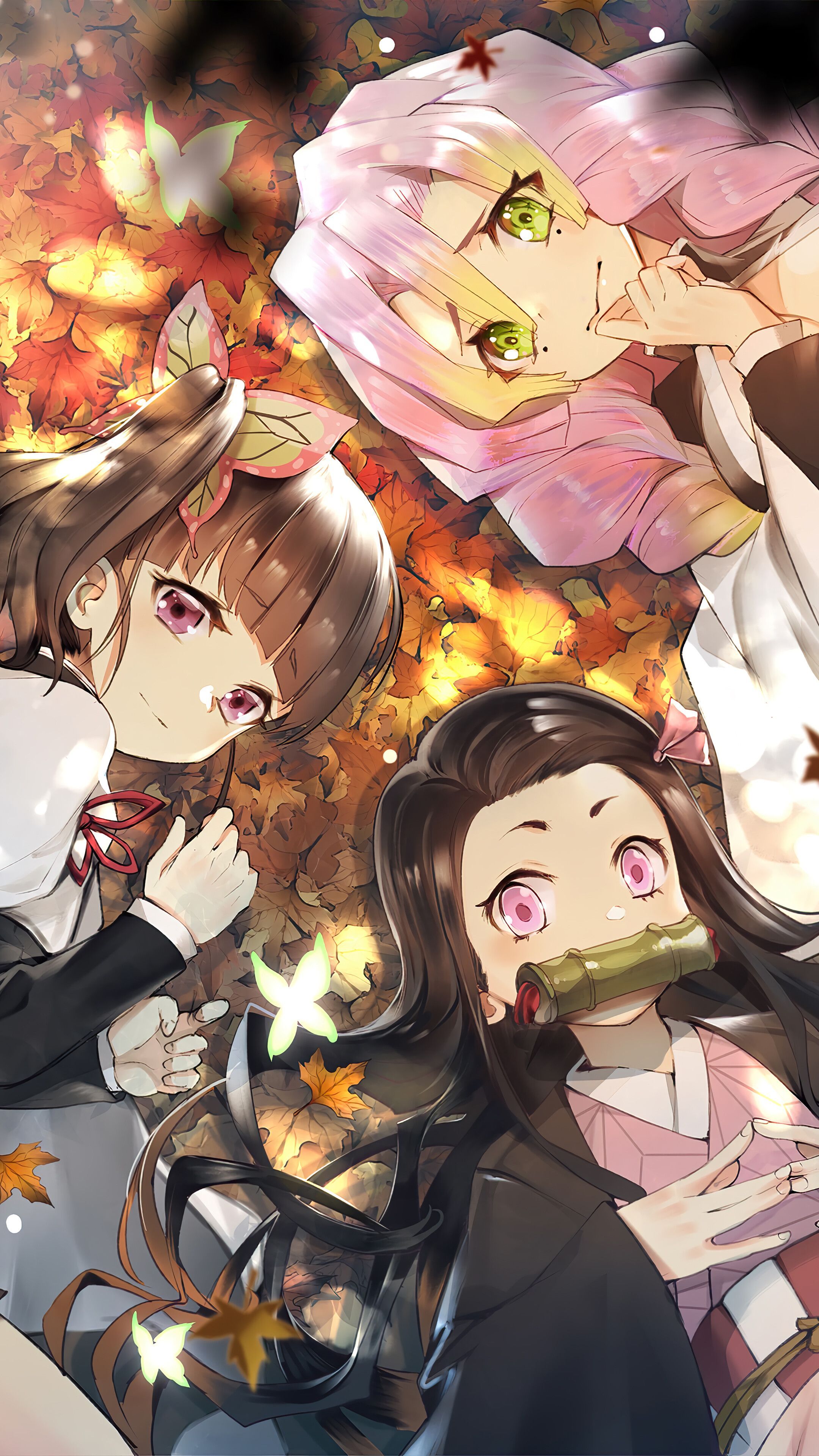2160x3840 Mitsuri X Nezuko Demon Slayer Wallpaper