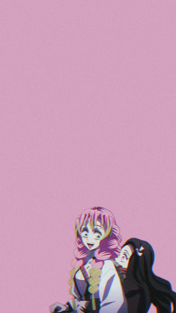 736x1307 Kanroji mitsuri and Kamado Nezuko Wallpaper