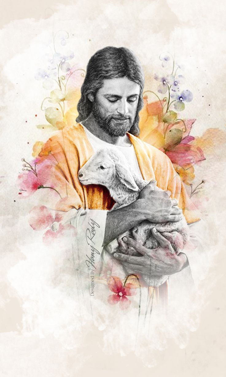736x1229 Jesus is lord painting. Jesus lamb wallpaper, Jesus with lamb drawing, Jesus christ image