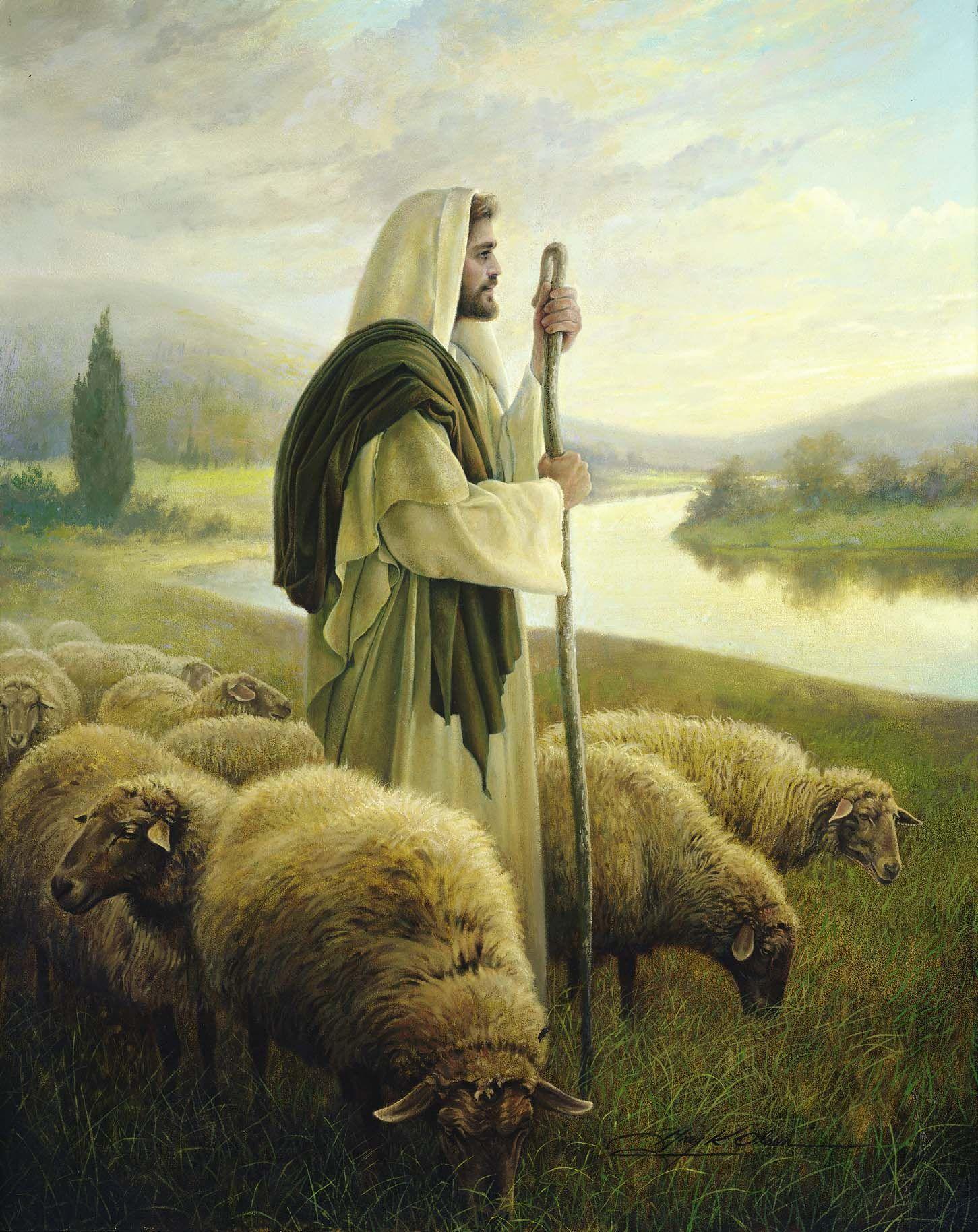 1451x1829 Jesus With Sheep Wallpaper