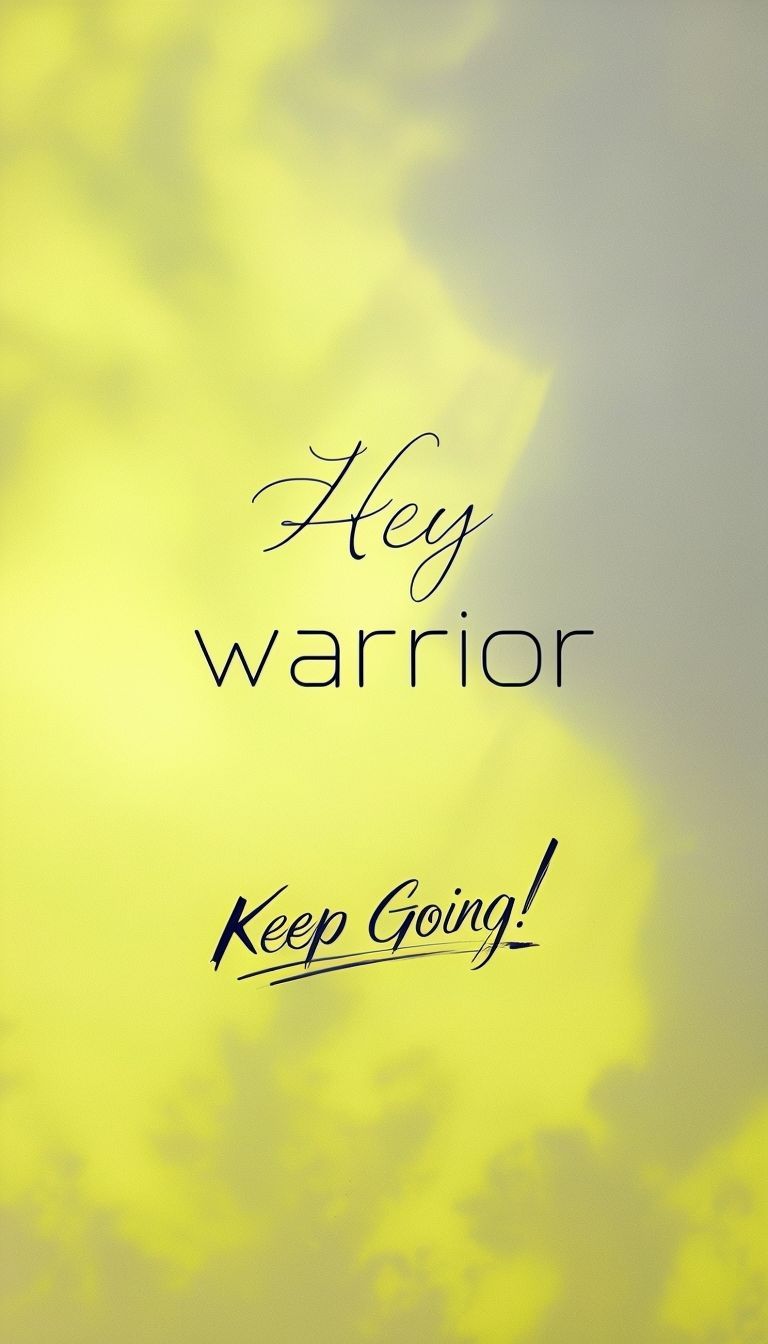 768x1344 Hey Warrior Keep Going Motivational Quote Mobile Wallpaper