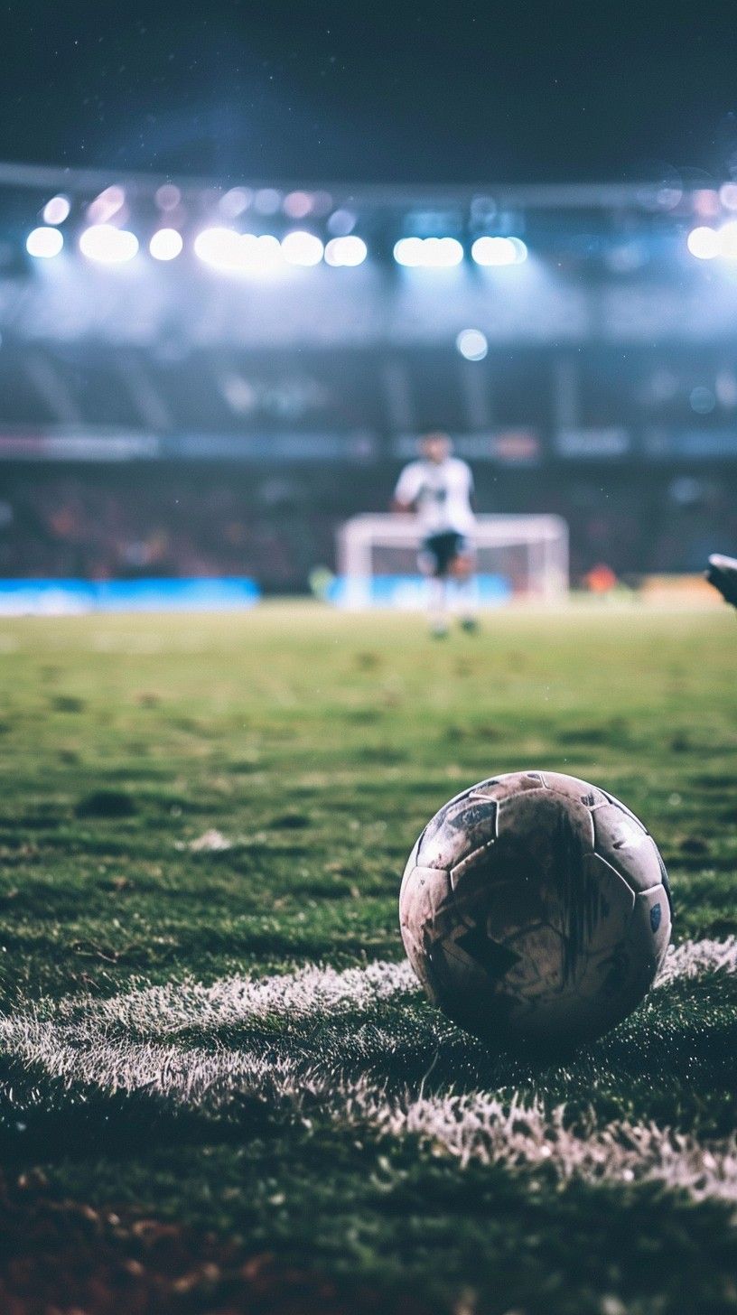 816x1456 Download Nighttime Soccer Match Image, Match, Nighttime