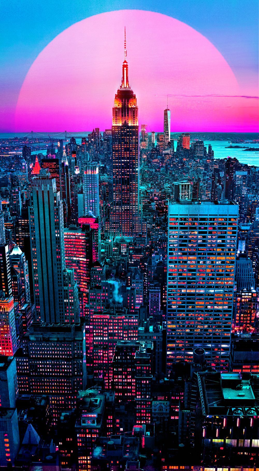 1000x1818 Neon City